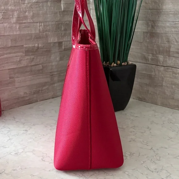 Joy Mangano Cherry Red Tote with Logo Accent - Picture 4 of 10